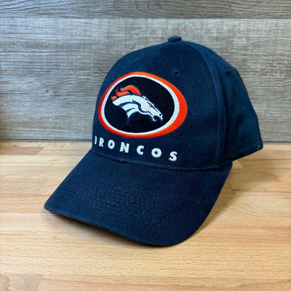 Vintage Denver Broncos Hat Strap Back Blue‎ Game Day NFL Football